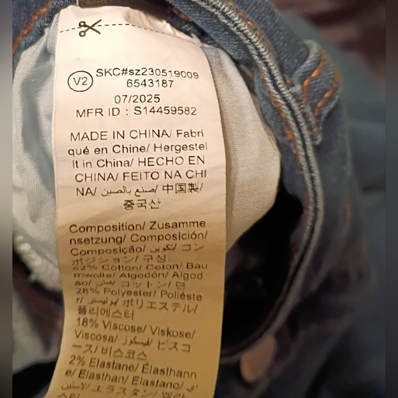 Emery Rose 4XL Wide Leg Blue Boyfriend Jeans - Shein Plus Size High Waisted - Picture 3 of 4